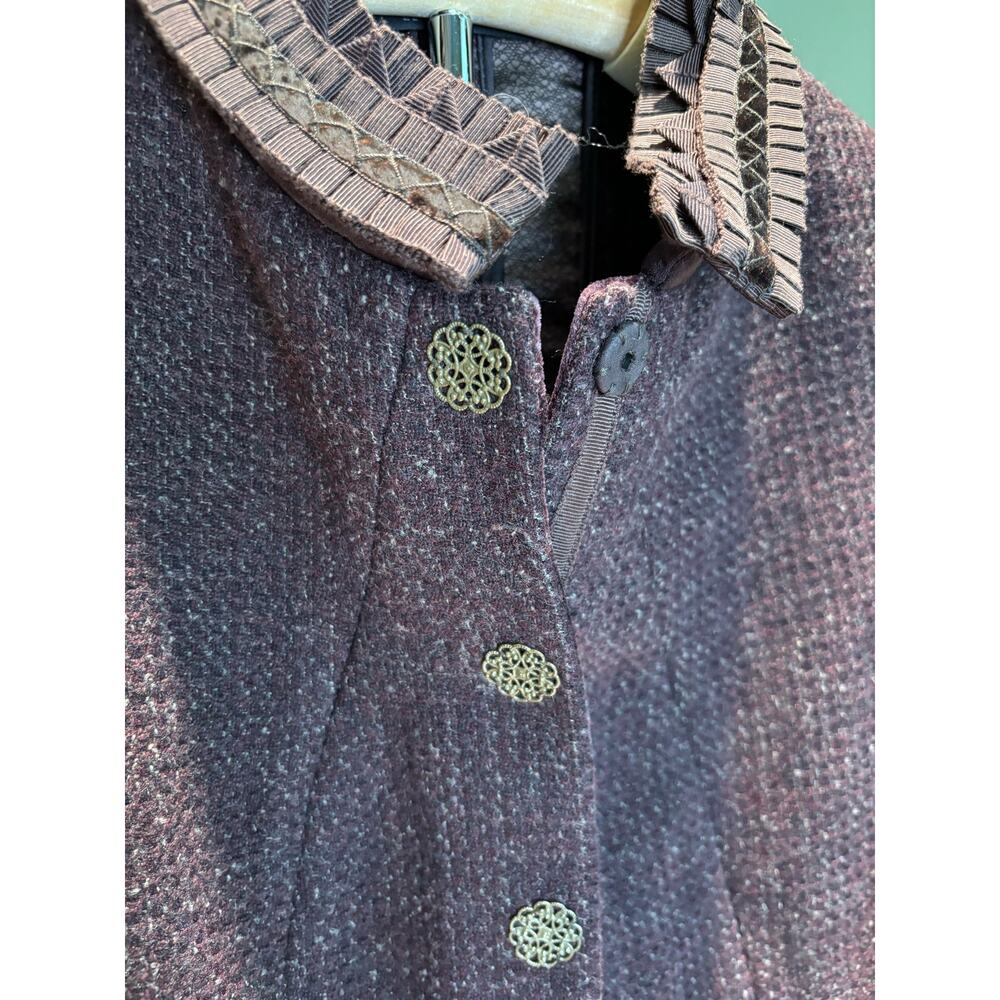 Elie Tahari Reversible Virgin Wool Cashmere Elderberry BRUNA Jacket Sm. - Picture 6 of 8